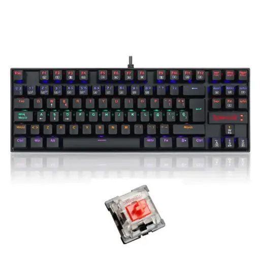 Teclado Mecánico Redragon Kumara Rainbow K552-KR sp Negro Red Switch 